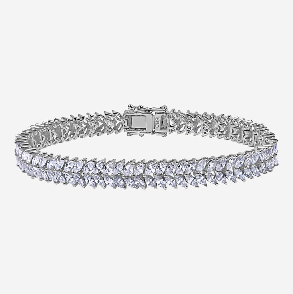 Brd Jewelry 925 Sterling Silver White Diamond Vine Bracelet I Leaf Bracelet I Silver Bracelet For Women And Girls : B0C6T9G5Z4