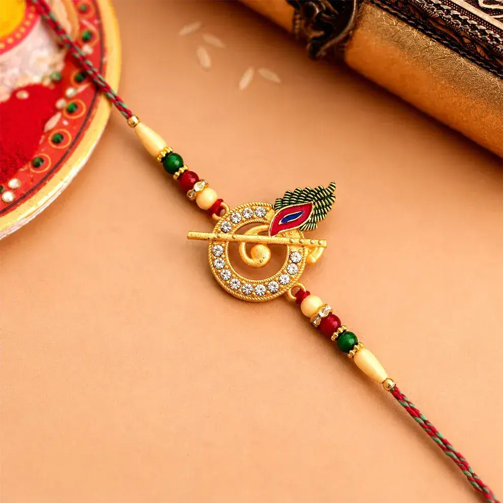 Traditional Peacock Design Rakhi : MRR-RAKHI-0034