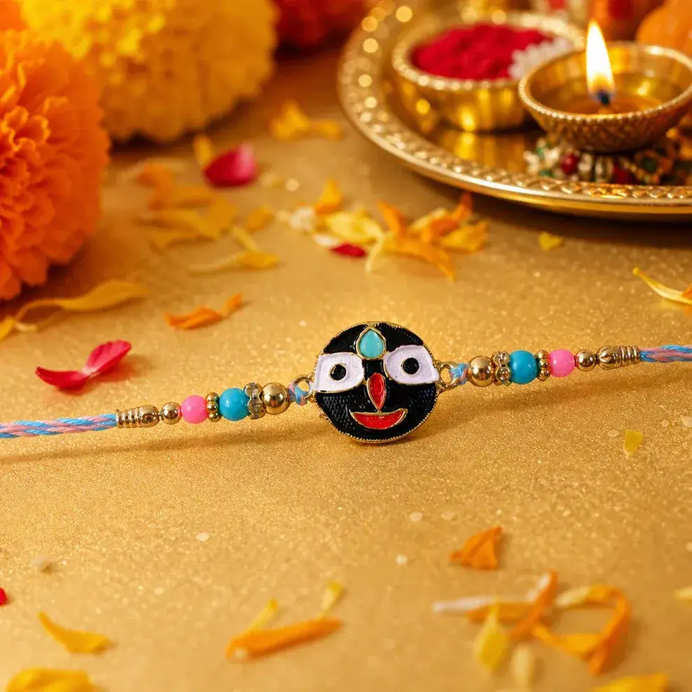 Om Design Traditional Rakhi - Handmade With Premium Materials : MRR-RAKHI-007