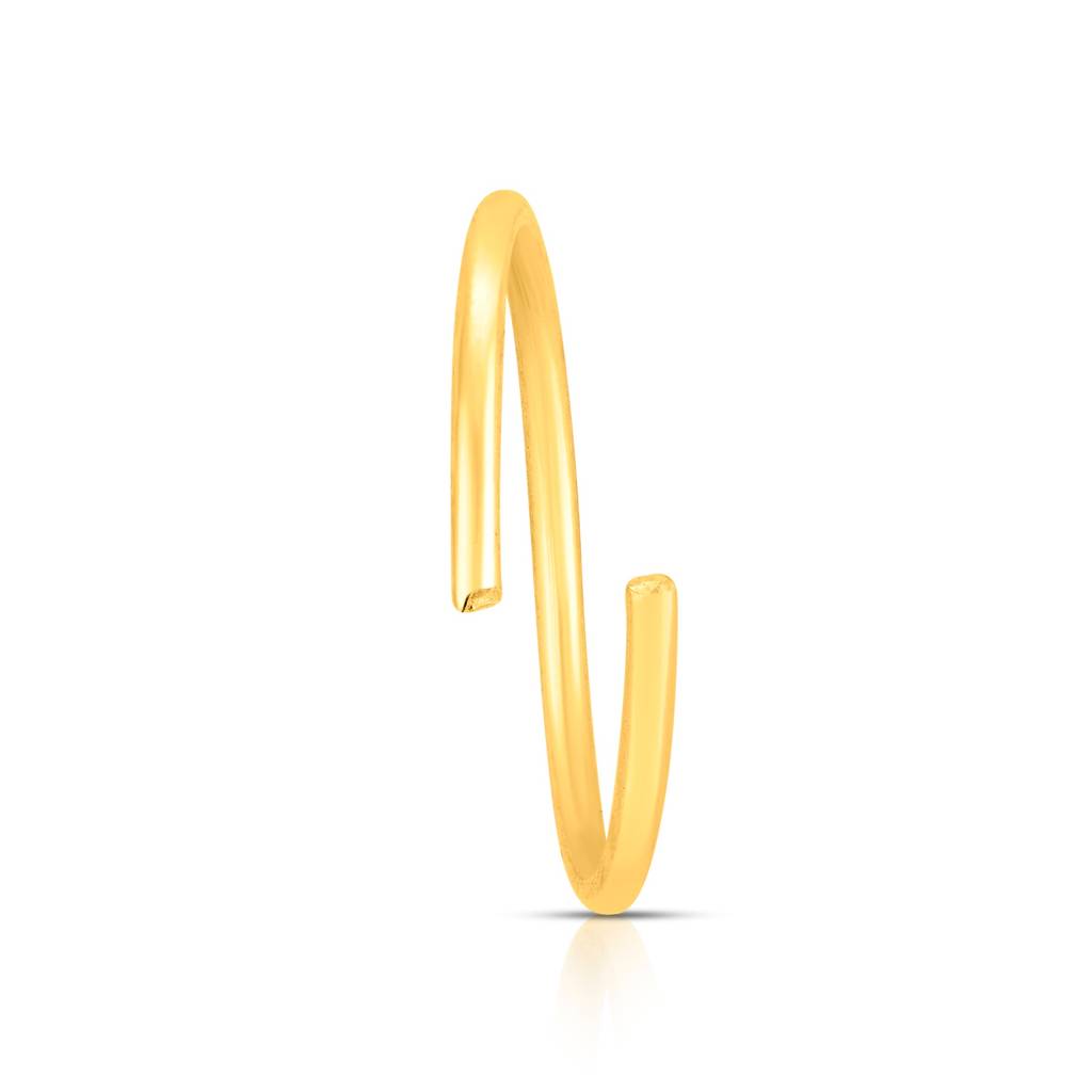 Yuvora 18K Yellow Gold Loop Hoop Nose Pin For Women | Screw Back Closure | Bis Hallmarked | Pure Gold No : WNR1001-HP-18YG-WOL