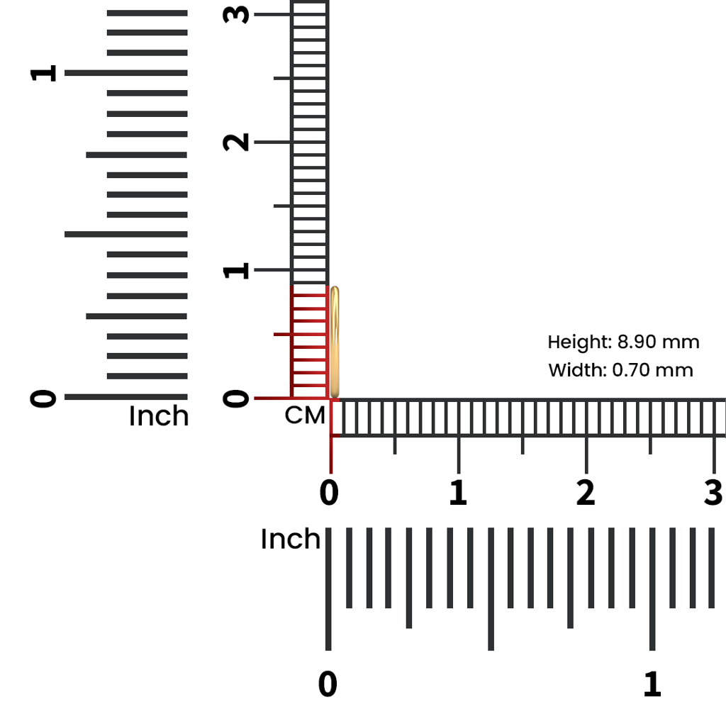 Yuvora 18K Yellow Gold Loop Hoop Nose Pin For Women | Screw Back Closure | Bis Hallmarked | Pure Gold No : WNR1001-HP-18YG-WOL