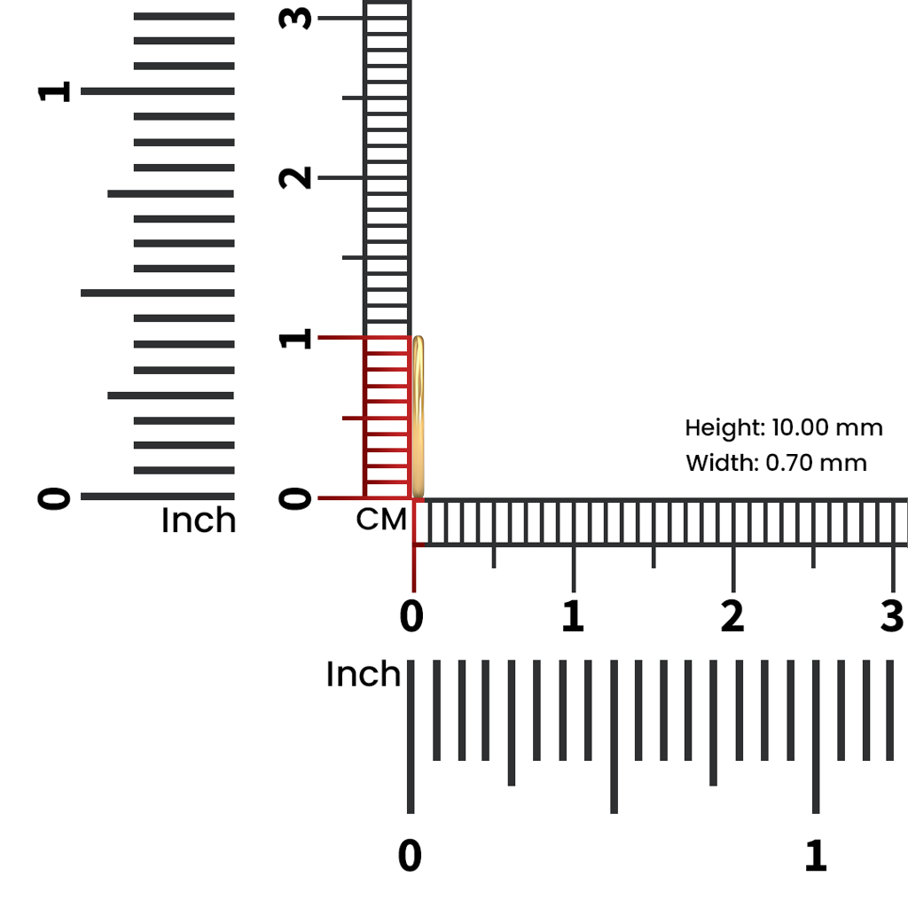 Yuvora 18K Yellow Gold Loop Hoop Nose Pin For Women | Screw Back Closure | Bis Hallmarked | Pure Gold No : WNR1002-HP-18YG-WOL