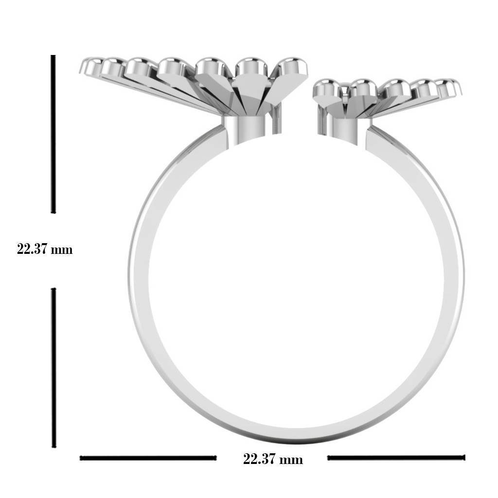 Silver Zircon Sunrise Ring