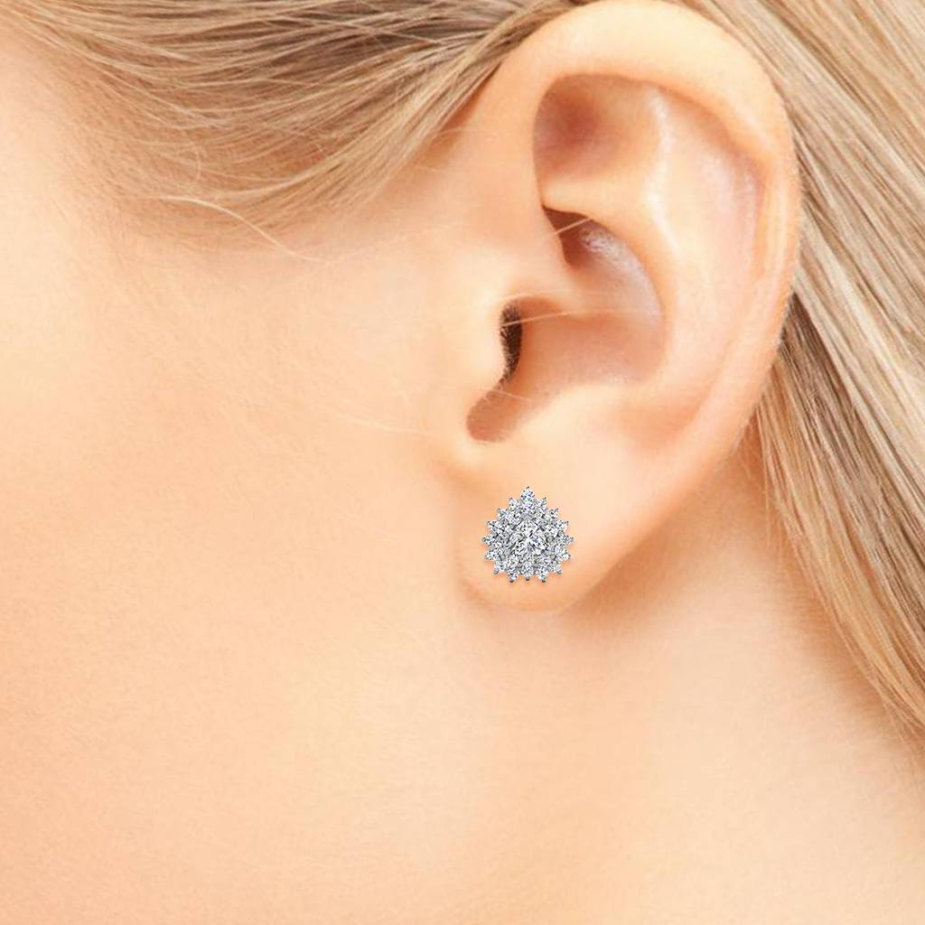 Iski Uski 925 Sterling Silver Empathy Solitaire Stud Earrings