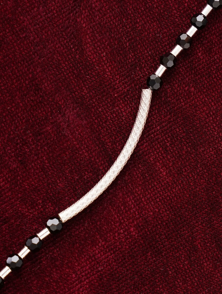 925 Sterling Silver Evil Eye Beaded Bracelet : ARSBR145