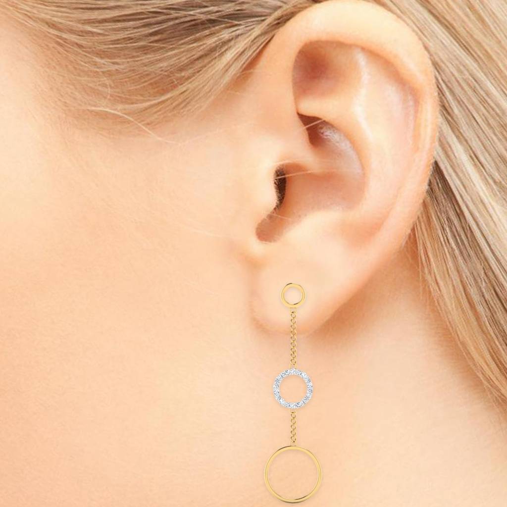 Iski Uski 925 Sterling Silver Ekiya Dangler Earrings