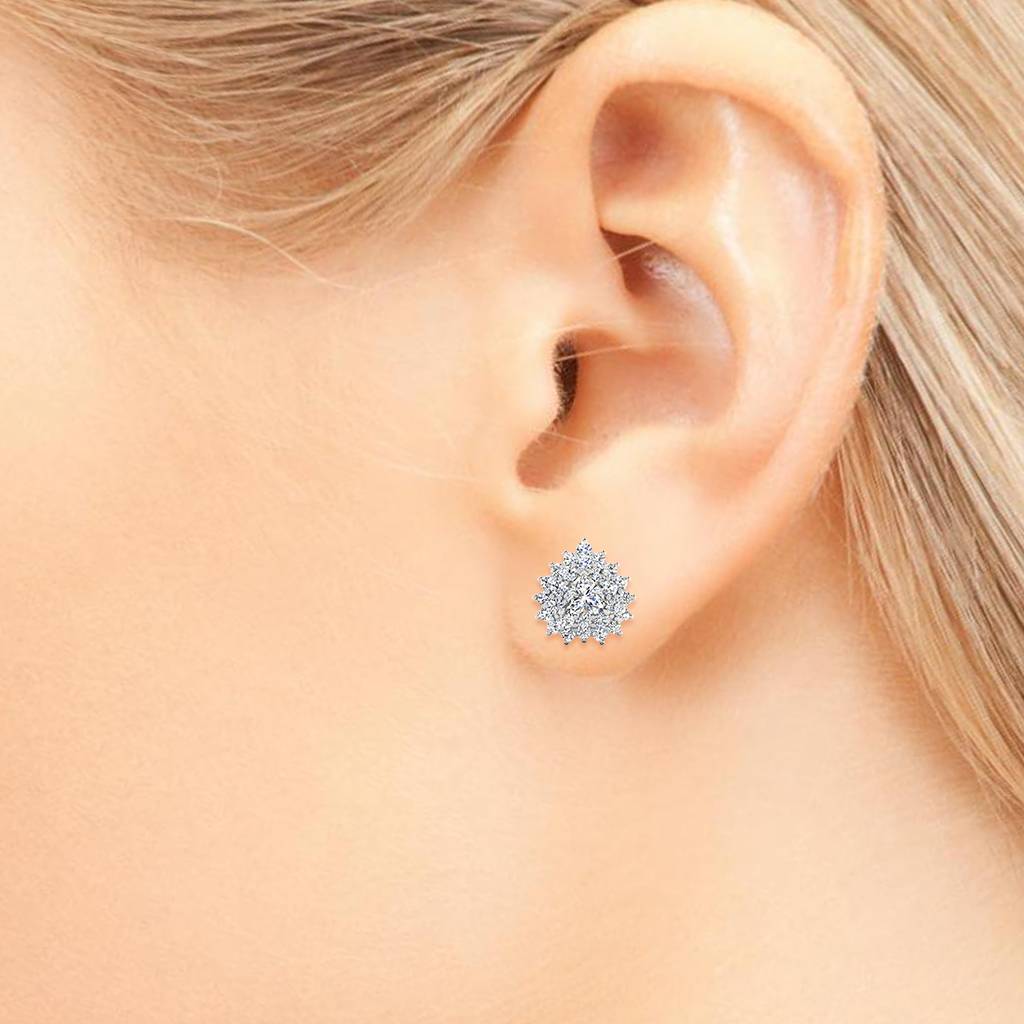 Iski Uski 925 Sterling Silver Empathy Solitaire Stud Earrings