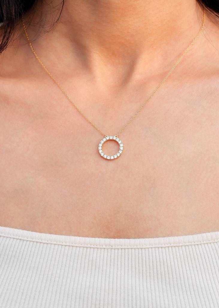 Joy And Positivity - White Topaz Necklace : YN1529WCZ