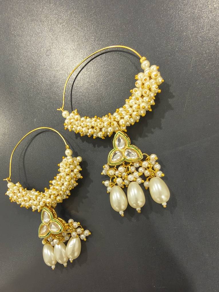 Pearl Chand Bali Earrings : BSJ57